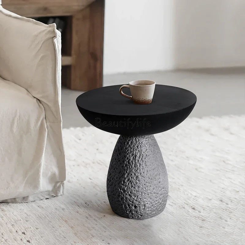 

Z.-Creative sofa side few light luxury high-end sense wabi sand wind living room bedside table small coffee table
