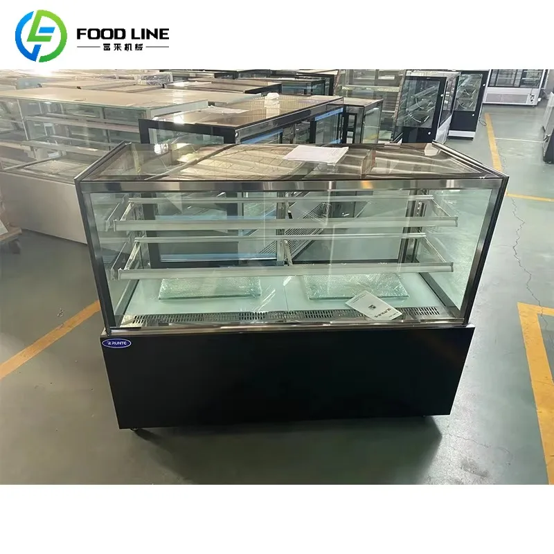 2025 المصنع مباشرة عرض كعكة المخابز التجارية مبرد باب زجاجي مخبز المعجنات كعكة عرض