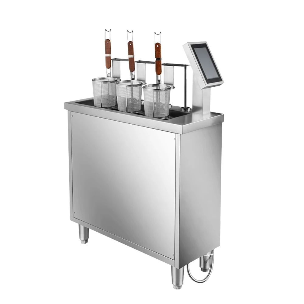 Intelligent Commercial Kitchen Equipment Automatic Electric Pasta Boiler Cooking Utensils Noodle Machine 6 Restaurant Cabinet