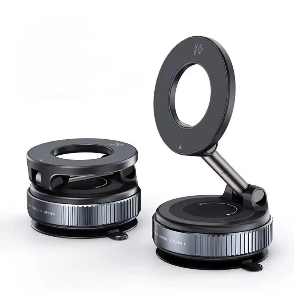 

Magnetic Car Phone Holder Vacuum Suction Cup 360° Rotating Auto Navigation Holder Adsorption Bracket Folding