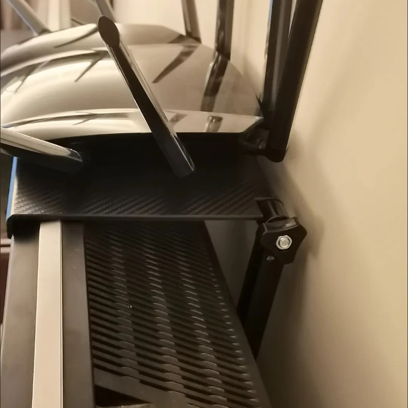 

1PC Hot Selling Computer and TV Screen Storage Rack Wireless Router Set-top Box Rack No Perforated Storage Bracket Divine Tool