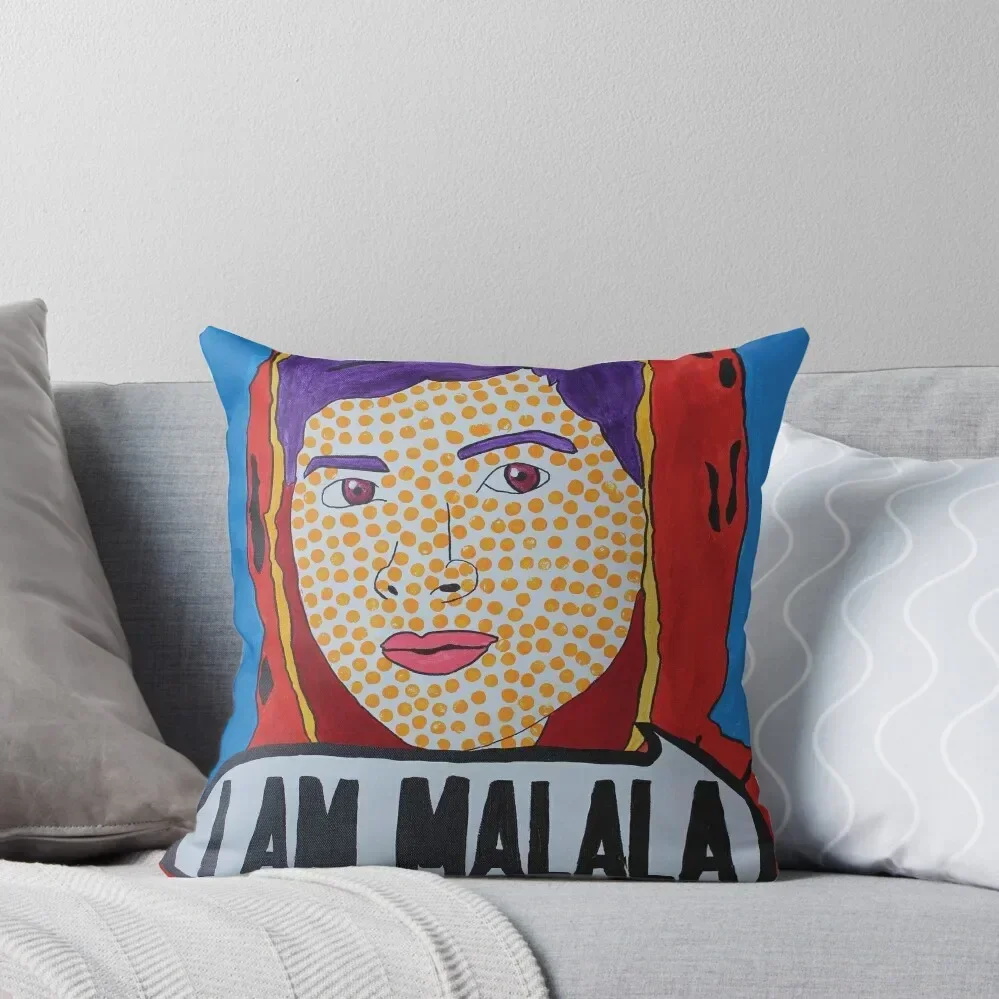 

Pop Art Malala Yousafzai Throw Pillow Plaid Sofa Decorative Cushions Decorative Sofa Cushion luxury decor pillow