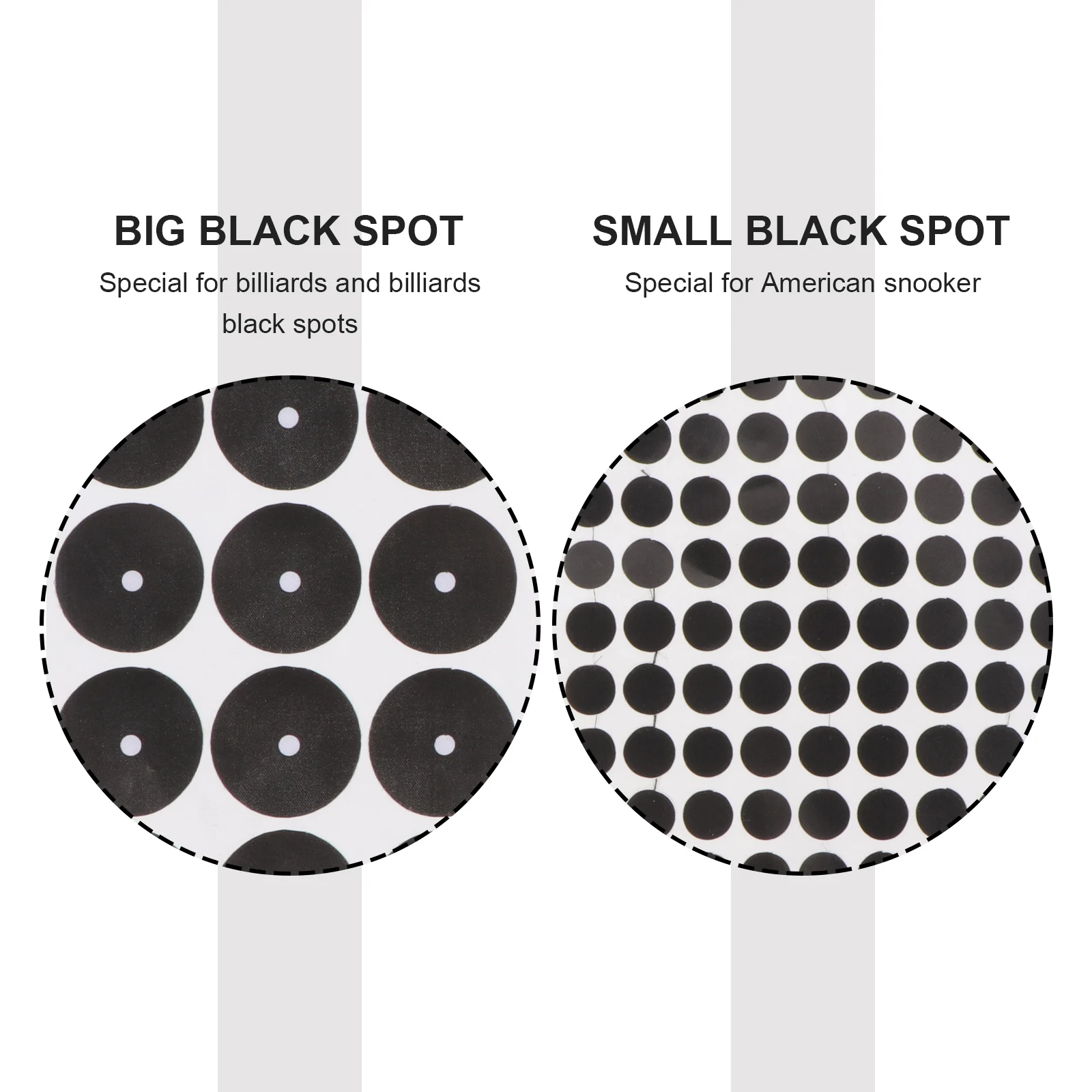 

2 Sheets Billiards Black Spots Point Sticker Pool Stickers Accessory Snooker and Tables