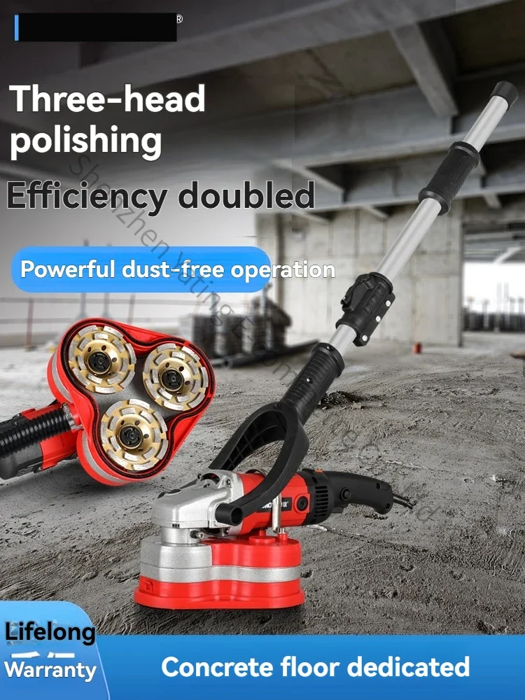 Handheld Four-head Dust-free Grinder Coarse Planer Electric Ground Grinder Cement Floor Grinder Concrete Artifact