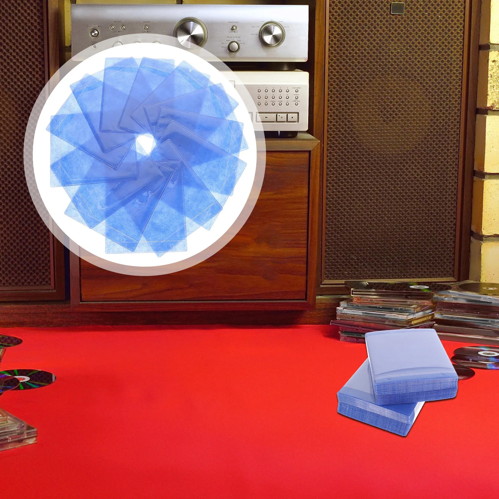 

200Pcs Cd Sleeve Premium PP Plastic 12Cm Dvd Storage Protective Case for Disc Organization Lightweight Reusable Holder