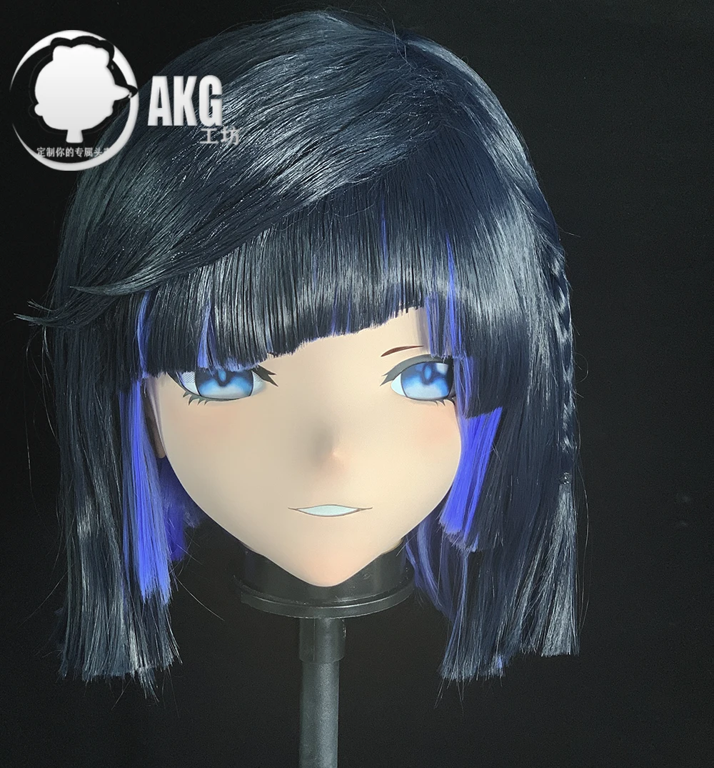 

(AL67) Customize Character Crossdress Female/Girl Resin Half/ Full Head With Lock Cosplay Japanese Anime Game Role Kigurumi Mask