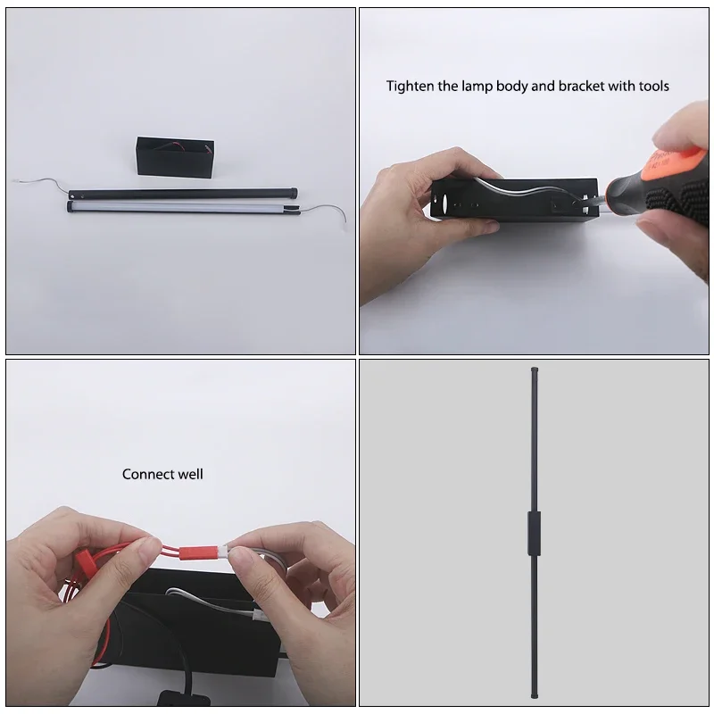 120/100 سنتيمتر الحديثة LED مصباح الجدار الطويل داخلي غرفة نوم غرفة المعيشة أريكة خلفية طويلة وحدة إضاءة LED جداريّة ضوء ديكور المنزل #5