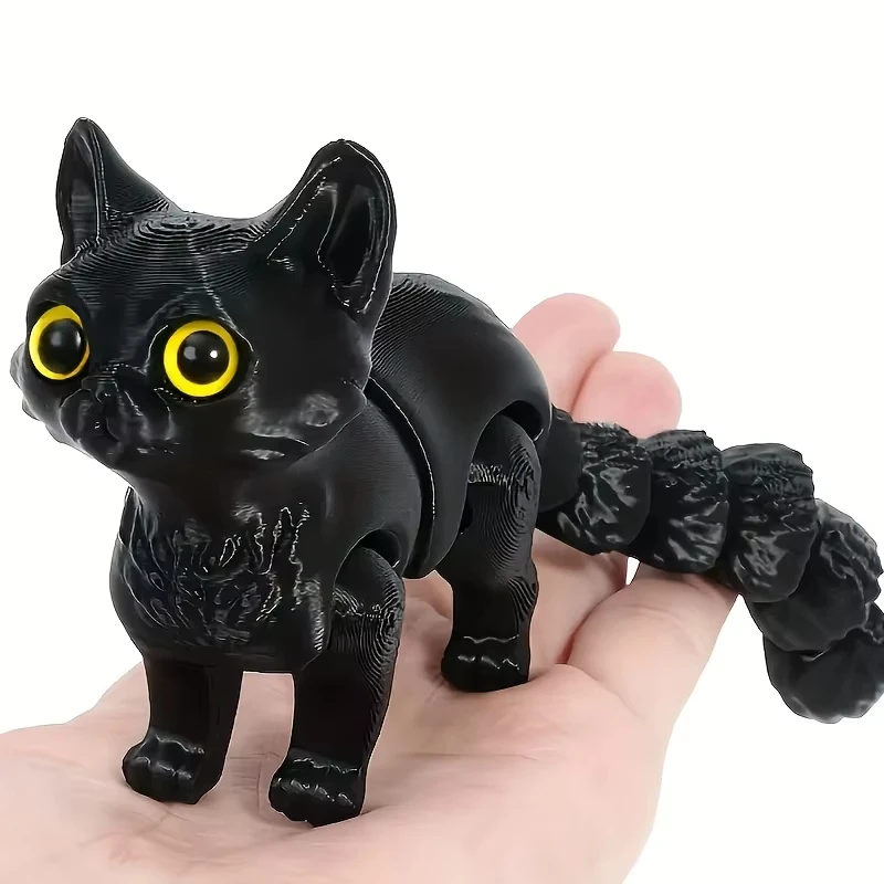 1pc 12CM  Creative Gifts Cartoon Cat Car Ornament, Cute Kitten Figurine Dashboard Decoration Car Interior Accessories Gift