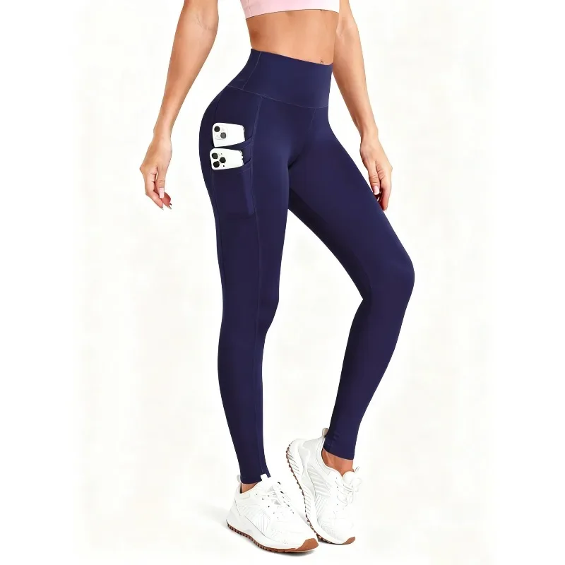Pocket High Waisted Yoga Ankle Pants Naked Feel Workout Leggings Women Butt Liftting Outdoor Running Fitness Fashion Leggings
