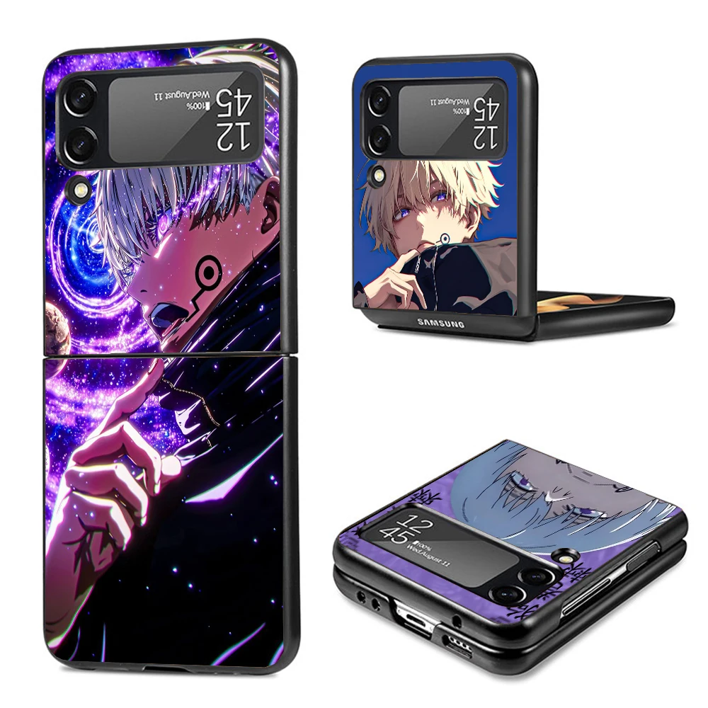 Kaisen J-Jujutsu Inumaki Toge Phone Case for Samsung Galaxy Z Flip6 5G Flip4 Flip5 Flip3 Black Hard Cover Z Flip 6 5 4 3 PC Shel