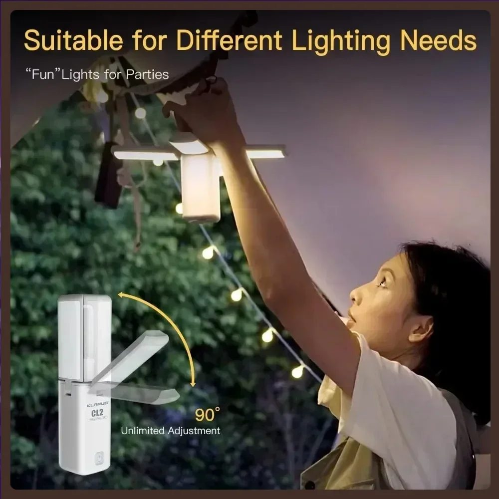 

KLARUS CL2 Rechargeable Camping Lantern, 750LM, 7 Modes, Waterproof & Foldable – Great for Camp, Beach, Travel, Power Outages