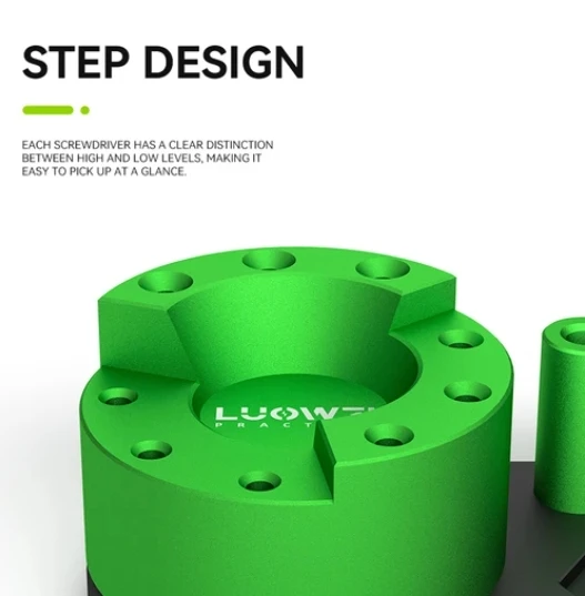 LW-316 Screwdriver Rotary Storage Rack Base Equipped with Magnetic Screw Area To Place Screws Holder Tool Storage Slot