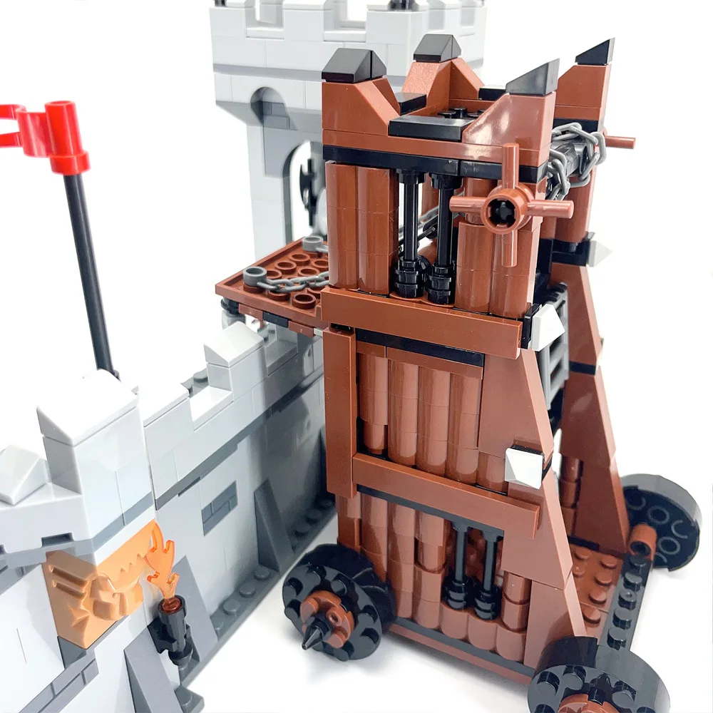 Medieval Castle Siege Weapons Building Blocks Siege Engine Cannon Car Weapon Catapult Crossbow MOC Assembly Bricks Toys