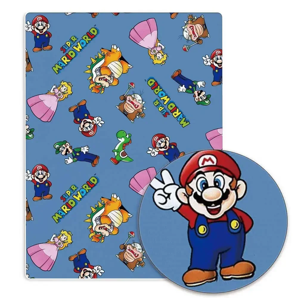 Mario game Fabric140*50cm Handmade Sewing Patchwork Quilting Baby Dress Home Sheet Printed Fabric Fabric Sewing Kids