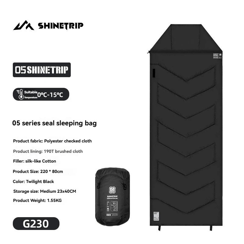 

G230 Outdoor Seal Envelope Sleeping Bag Adult Camping Winter Thickened Cold Protection