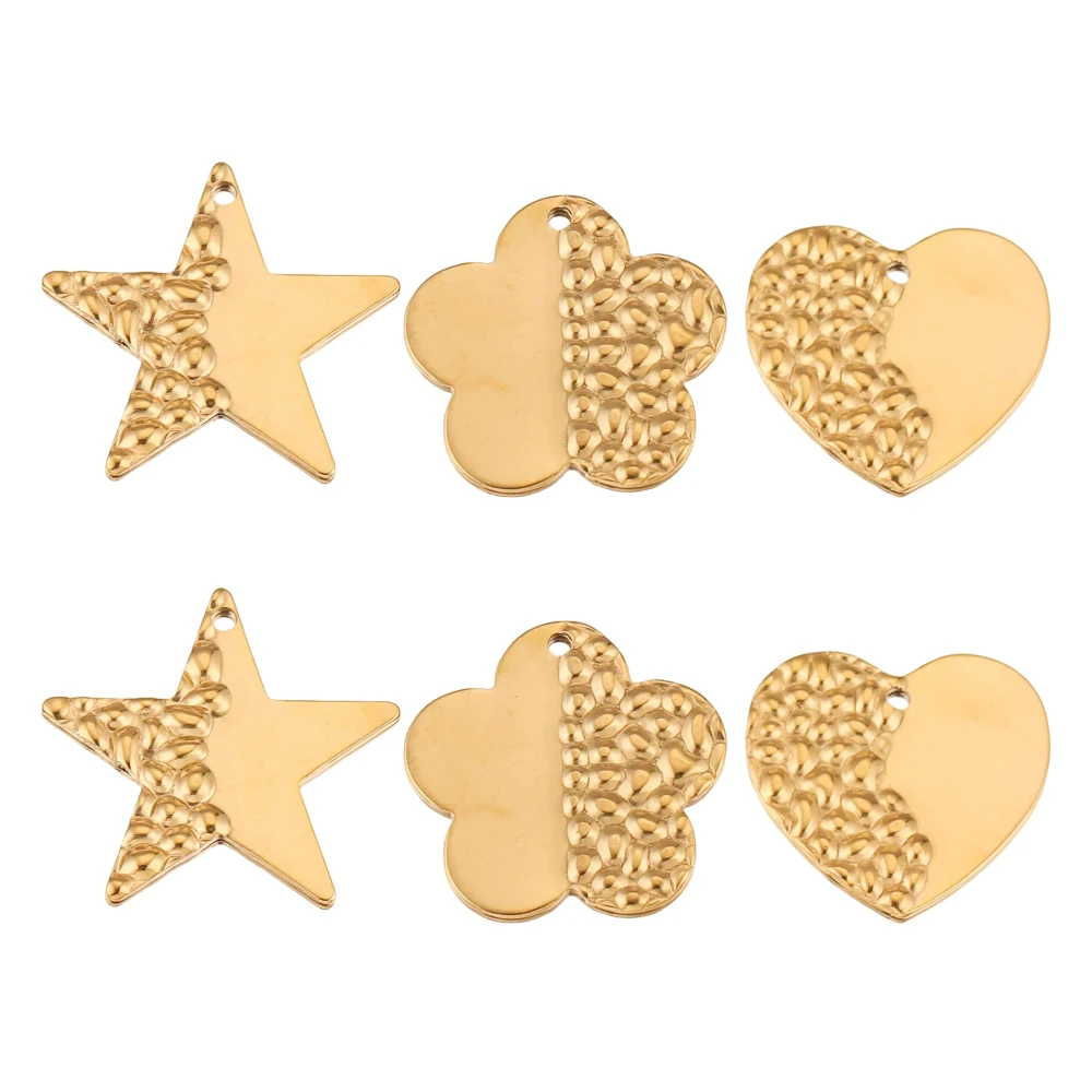 

10 шт., подвеска в виде пятиконечной звезды из нержавеющей стали