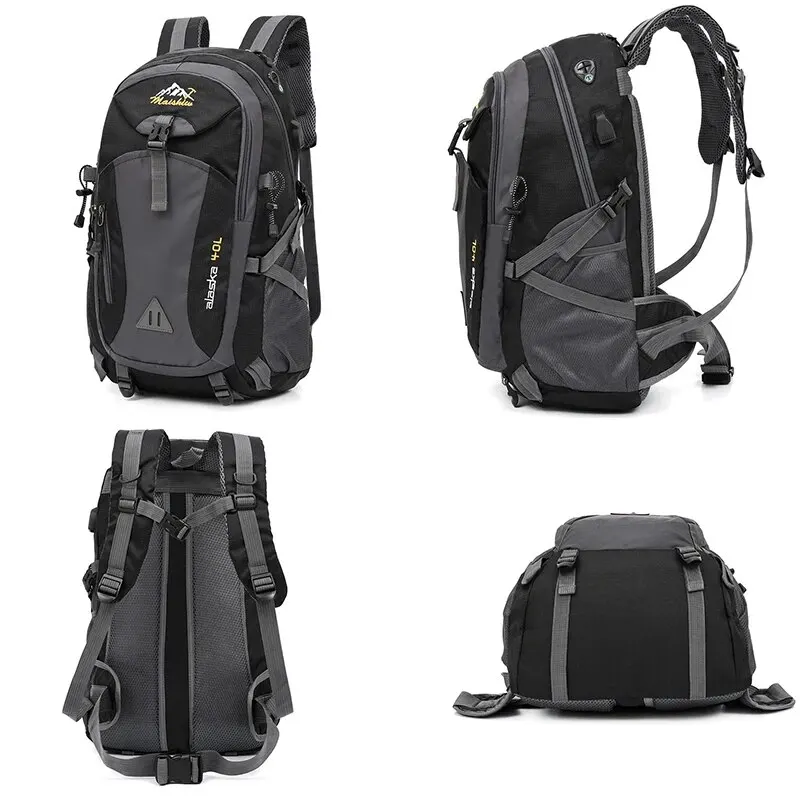 Classic Men Backpack Nylon Waterproof Men Casual Outdoor Travel Backpack Hiking Camping Mountaineering Backpack Sports Bag Women