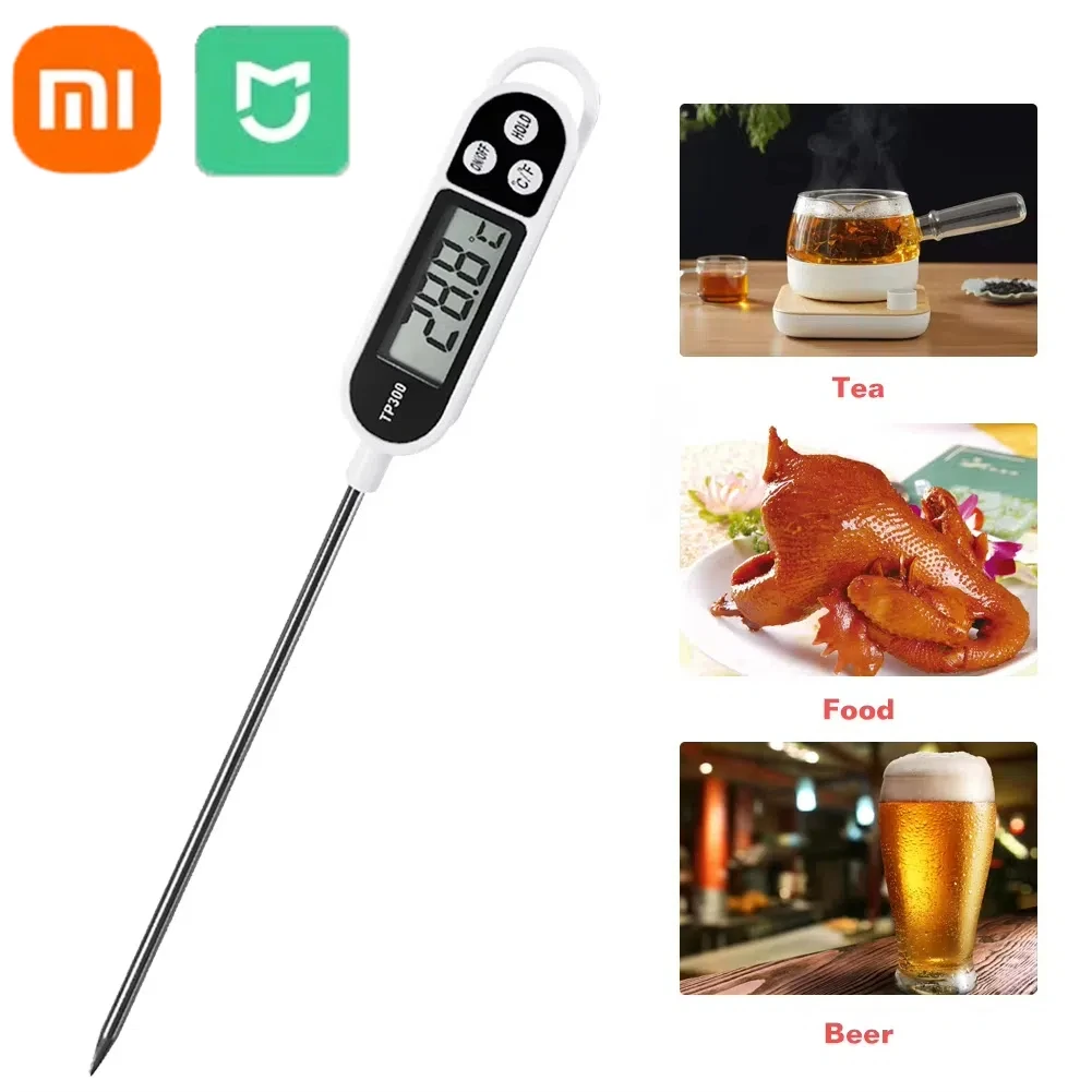 

Xiaomi MIJIA Stainless Steel Thermometer Digital Probe Type Water Oil Barbecue Grill Measurement Sensor LCD Display Kitchen New
