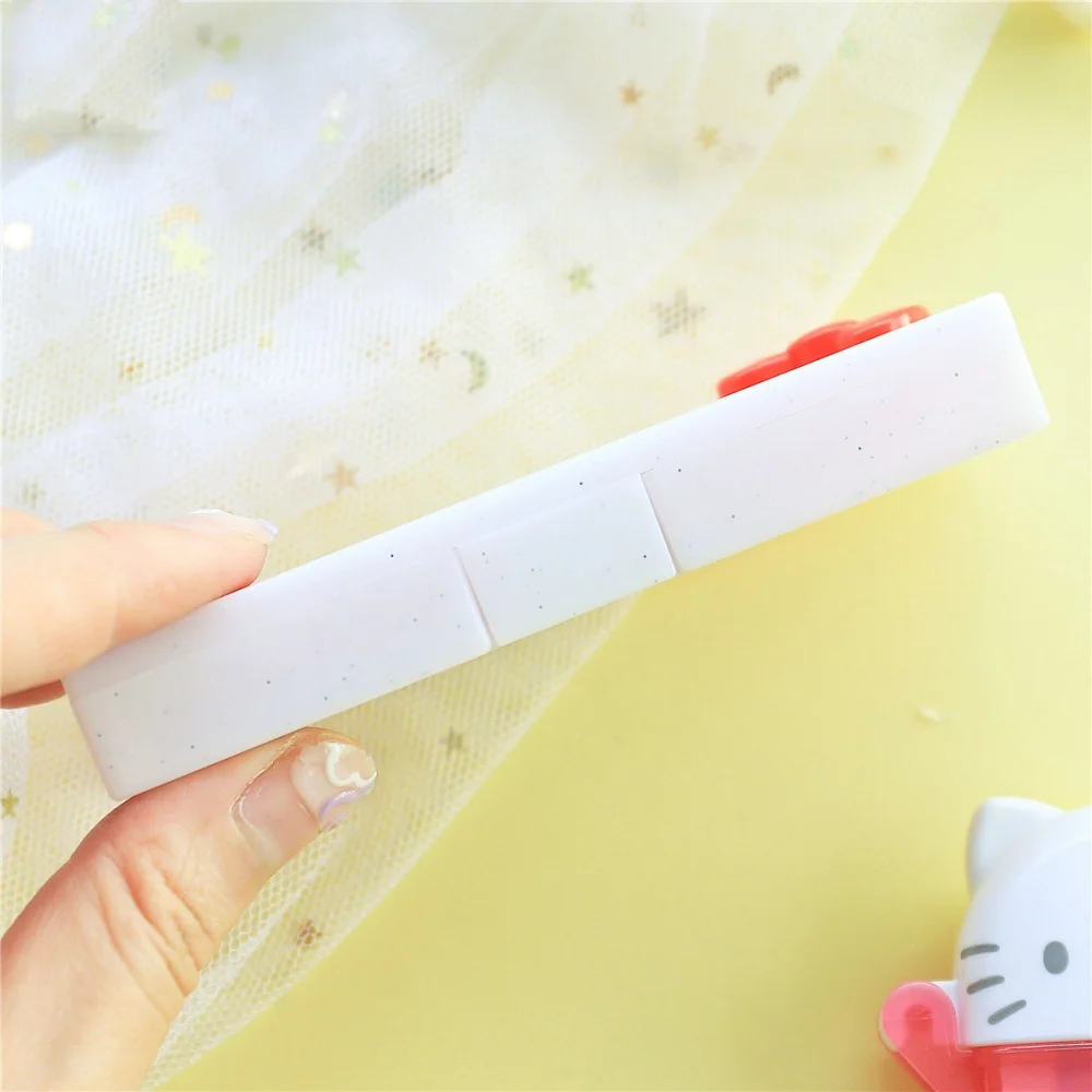 Genuine Hello Kitty Storage Box Sanrio Kt Cat Melody Mini Portable Cotton Swabs Hair Clip Dental Floss Organzier Boxes Girl Gift view 5