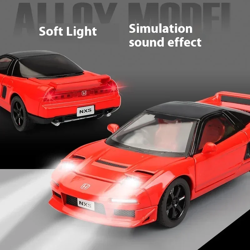 JDM 1:32 هوندا أكورا NSX NA1 سباق الرياضة زوجين سبيكة معدنية دييكاست نموذج سيارة الصوت والضوء هدية عيد ميلاد للأطفال