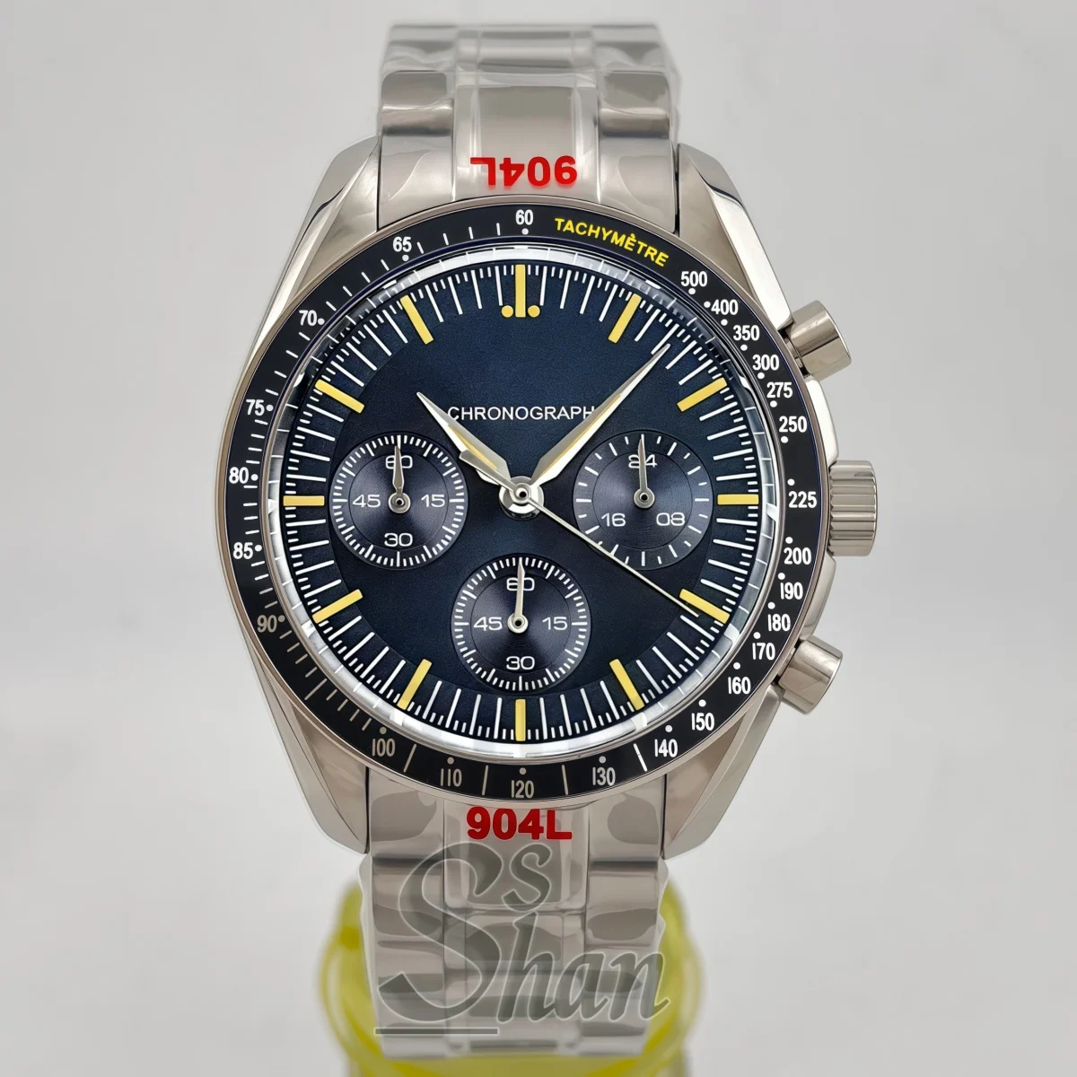 40MM men's watch luxury men's quartz watch VK63 chronograph coated glass aluminum 500 scale bezel luminous stainless steel watch