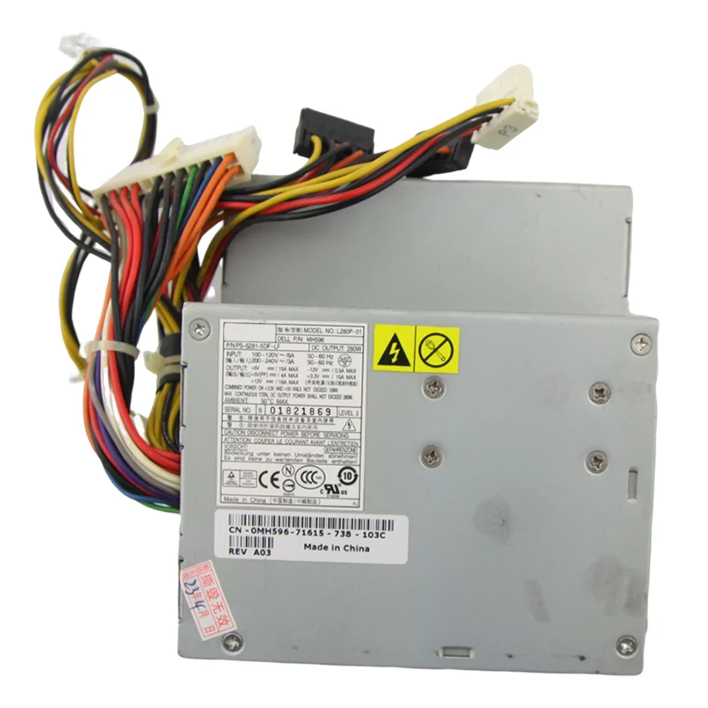 

280W for DELL C521 GX520 620 745 740DT Power Supply L280P-00 H280P-01 L280P-01 PSU