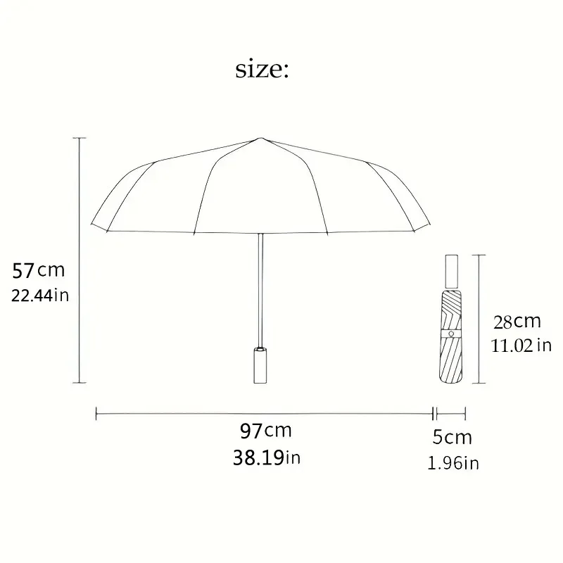 Chakra Automatic Umbrella, Compact Design with 8 Ribs,  Outdoor Leisure and Daily Use-ideal Gift