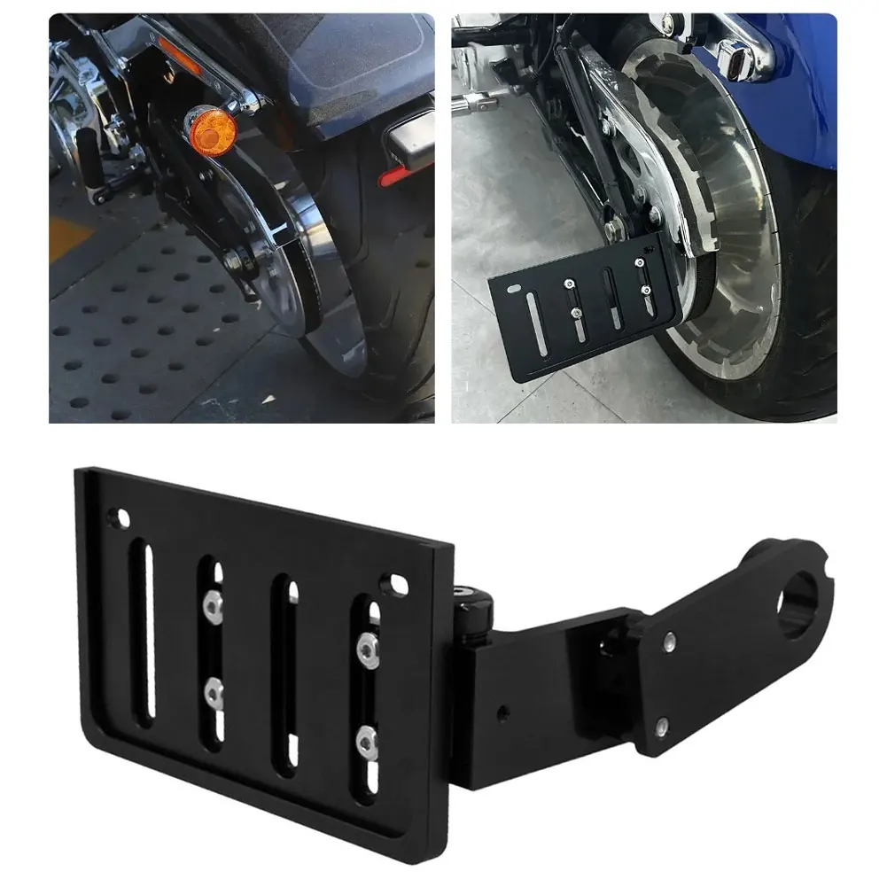 

Side Mounted Number Plate Holder Fender Mount Bracket Side Plate Holder Powder-coated Finish Non-deforming Design