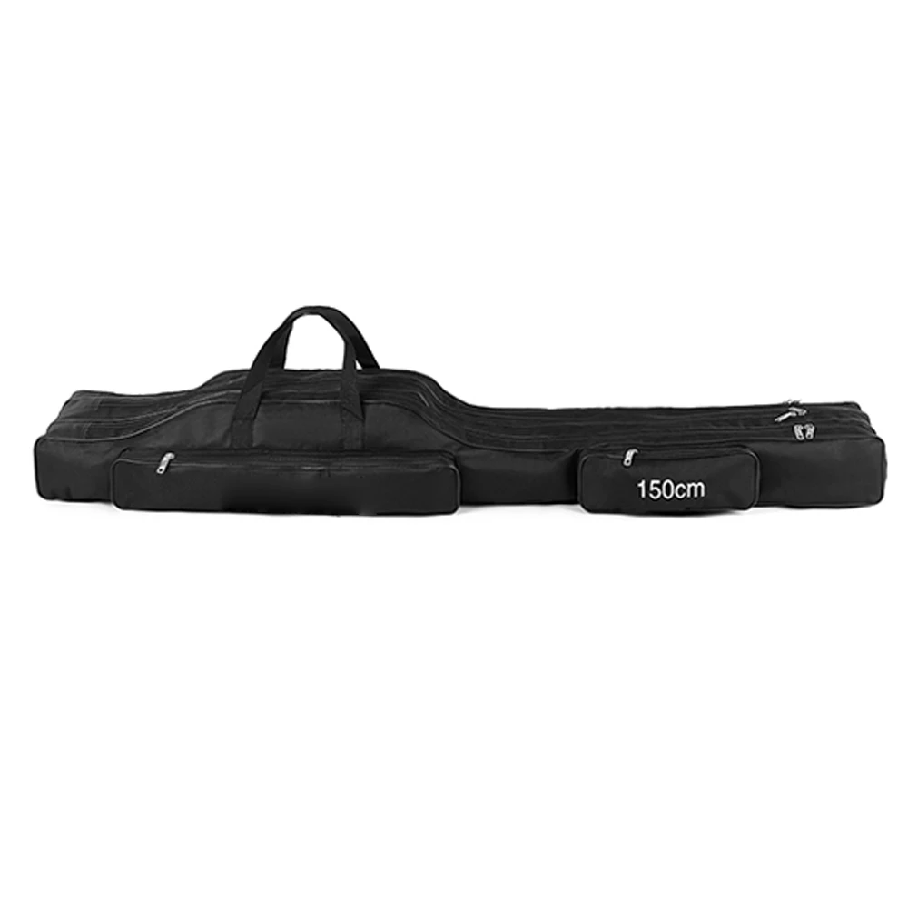 

fishing rod bag 130cm/150cm Three Layers Fishing Bag Portable Folding Fishing Rod Reel Tackle Tool Carry Case Carrier Travel Bag