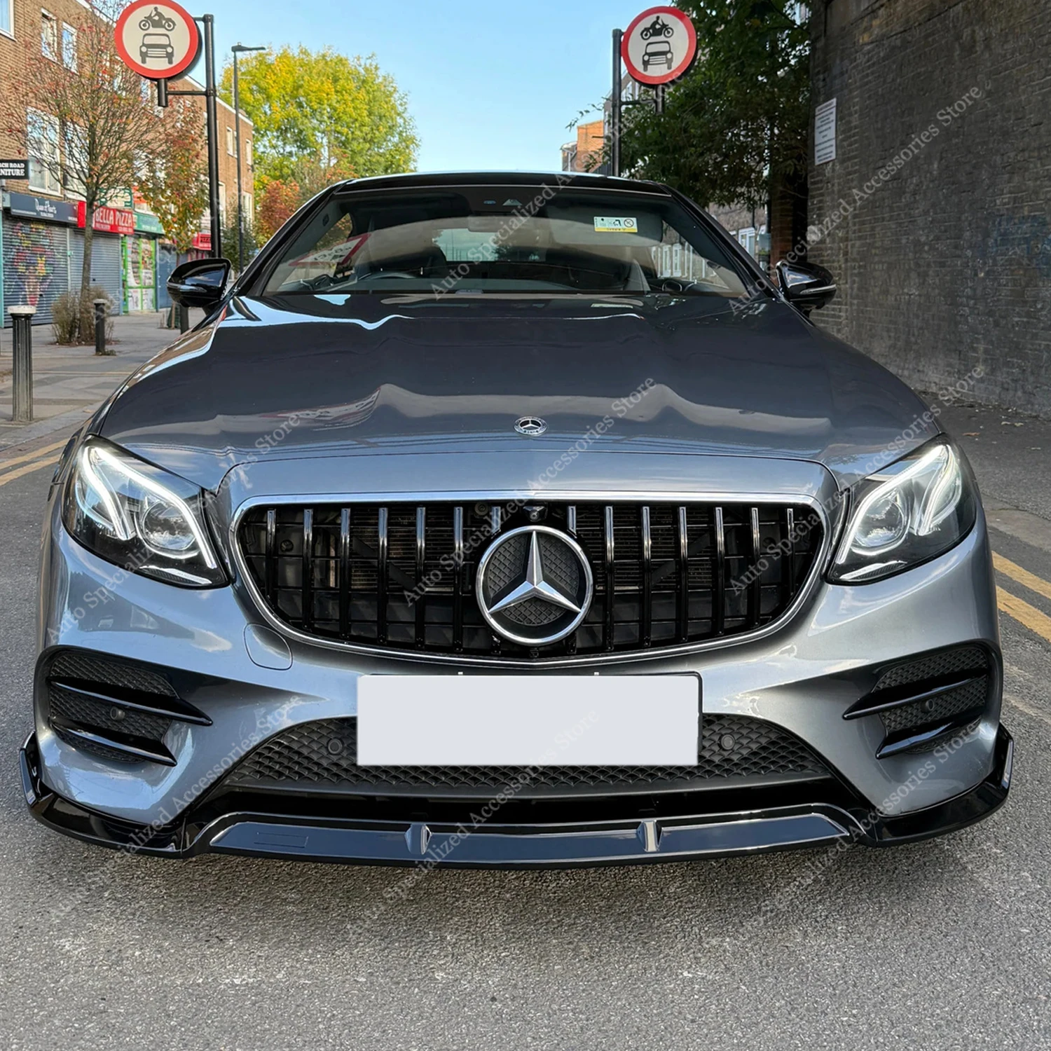 

Глянцевый передний бампер Blakc, спойлер, сплиттер, канистры для Mercedes W213 E300 E400 E43 E53 AMG-line, 4-дверный, 2015-2019, предварительно подтяжка