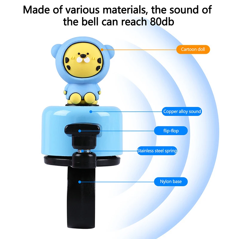 Mountain Bicycle Handlebar Bell for Kids; Loud Stroller Decoration Bike Bell