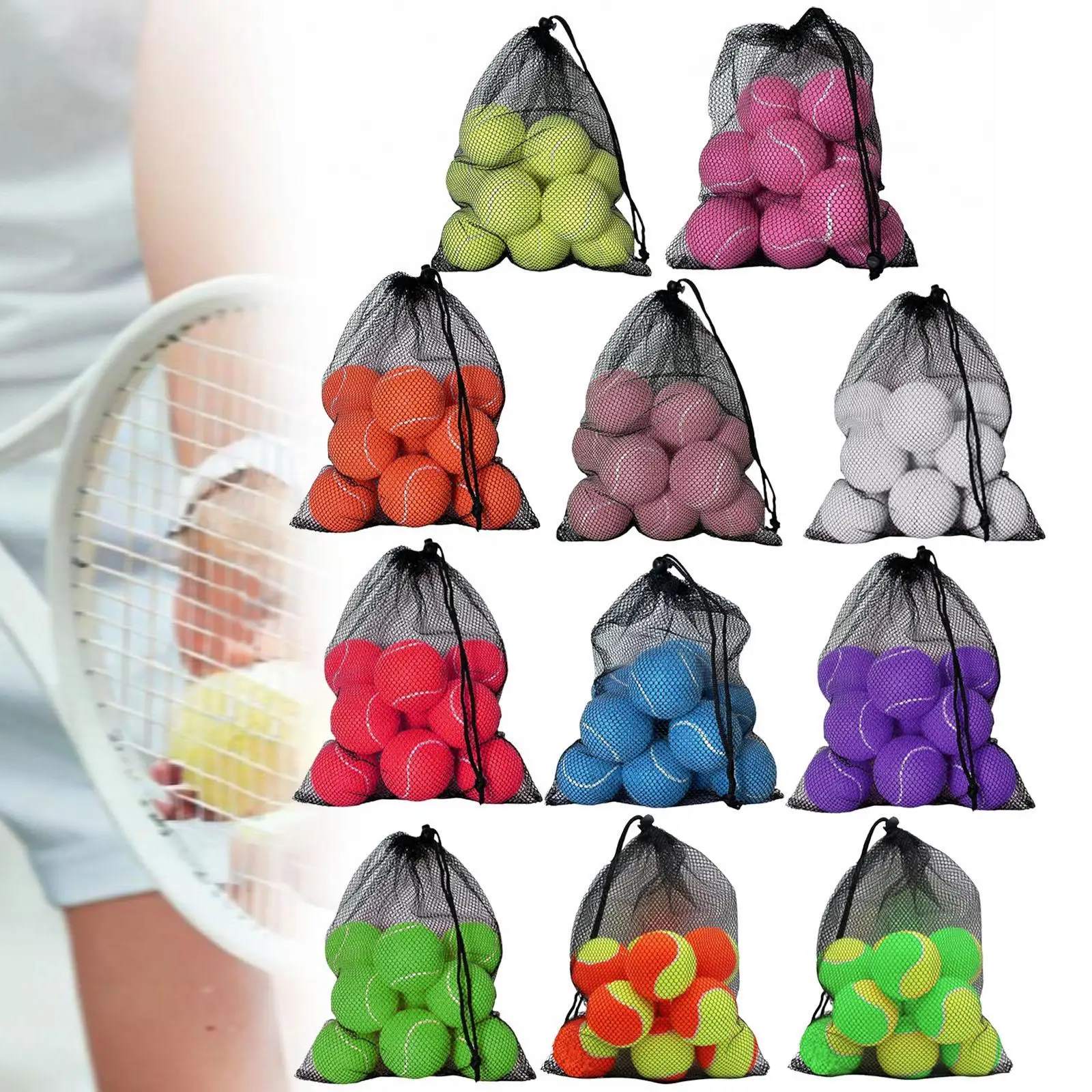 12x Tennis Balls Practical Playing Balls for Indoor Entertainment Activities