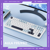 Aula F99/Pro Mechanical Keyboard 3-Mode Wireless/Wired RGB Bluetooth 5.0/2.4g 98 Keys Hot Swappable Customized  Gaming Keyboard