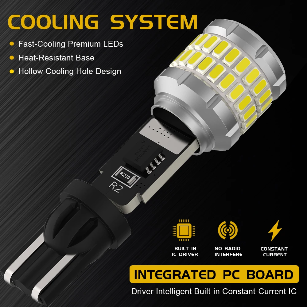 2pcs W16W T15 LED Reverse Light Blub Lamp Canbus For Ford C-Max Fiesta 5 6 7 mk5 mk6 mk7 Focus 3 mk3 Mondeo Galaxy Kuga 2 Fusion