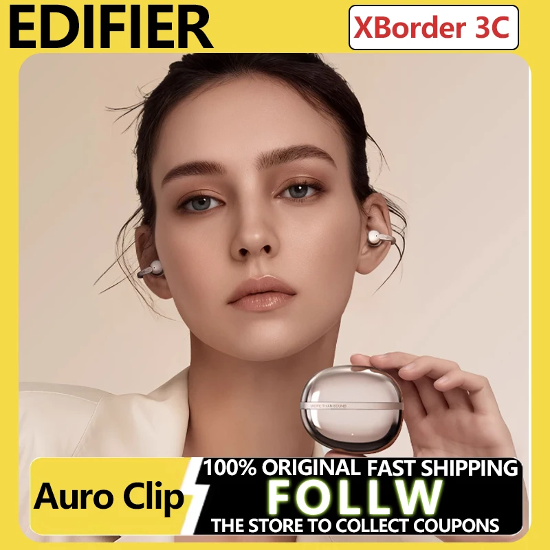 

EDIFIER Auro Clip Беспроводные Bluetooth-наушники Bluetooth 6,1 35H Длительный срок службы батареи Bass Turbo Водонепроницаемые музыкальные наушники Спортивные