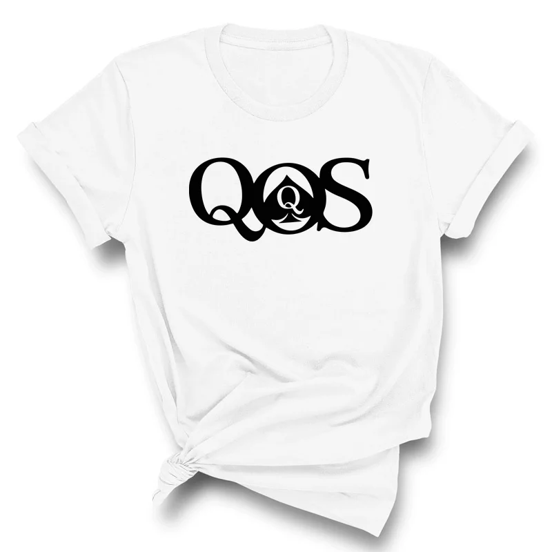 QOS Spades Cotton Tshirts for Women and Men White Sexy Home Top Tee Plus Size Summer Kawaii T-shirts My Body My Choice T-shirt