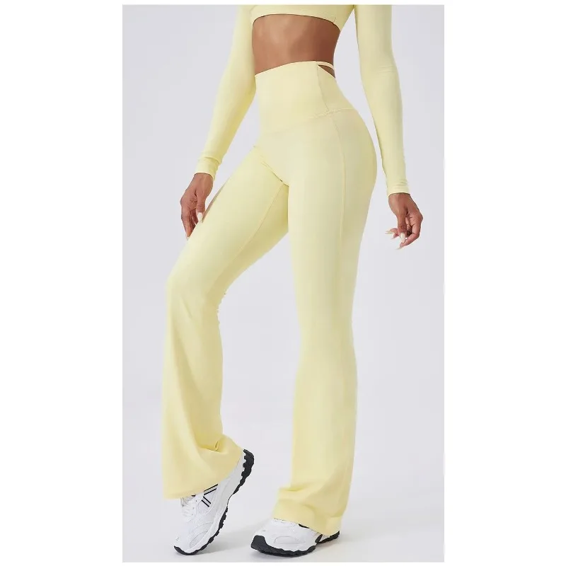 

Cloud Hide SEXY Back Sports Pants Women Home Workout Long Yoga Flared Trousers Gym Fitness Running High Waist Girl Street Tights