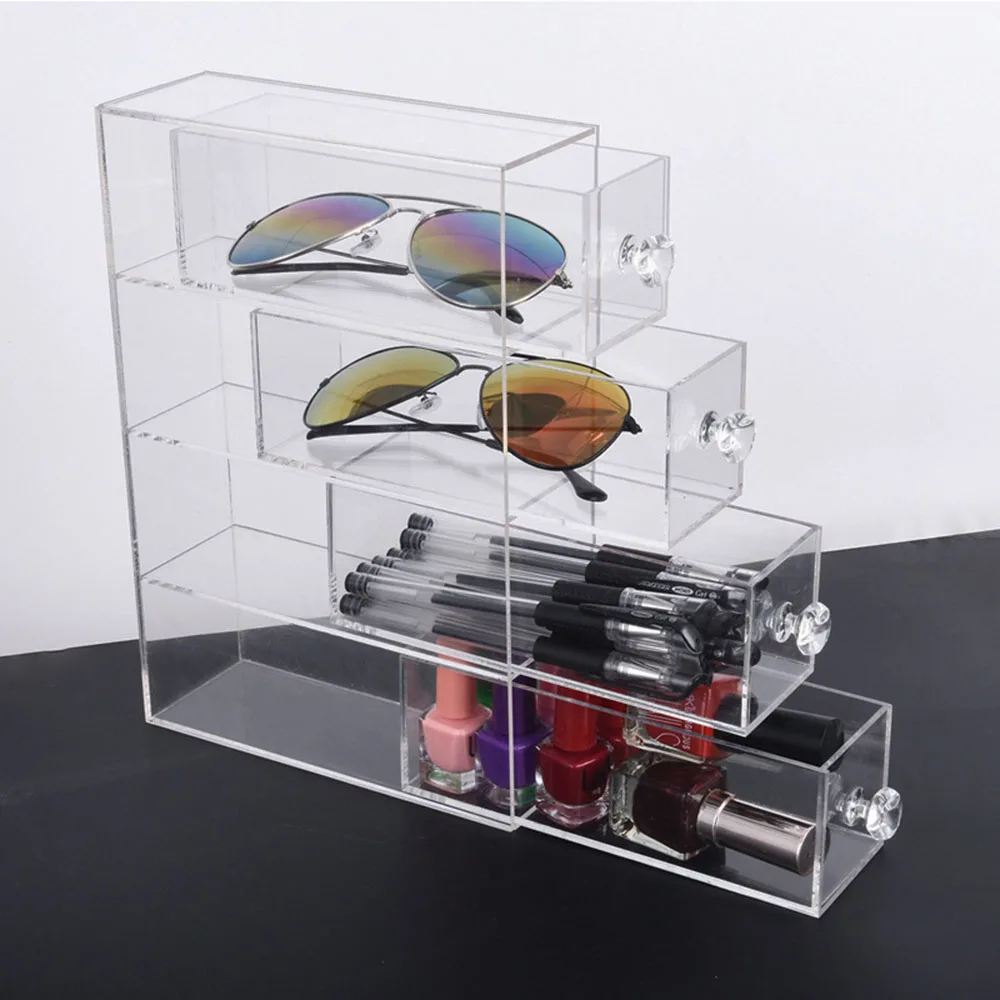 

1 шт. акриловый 1/2/3/4-слойный держатель для ручек, ящик для хранения канцелярских принадлежностей, подставка для очков