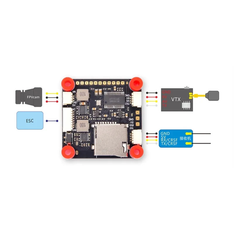 B29C-F405 V3S PLUS Stack F405 وحدة تحكم في الطيران BLHELI_S 65A 4In1 ESC 30.5X30.5 مللي متر لأجزاء طائرات بدون طيار RC FPV 5-15 بوصة حرة