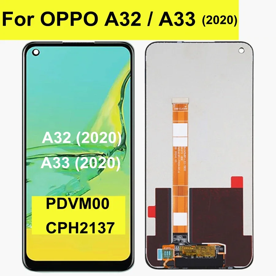 6.5 inch For Oppo A32 2020 PDVM00 / A33 2020 CPH2137 LCD Display Touch Screen Digitizer Assembly Replacement lcds