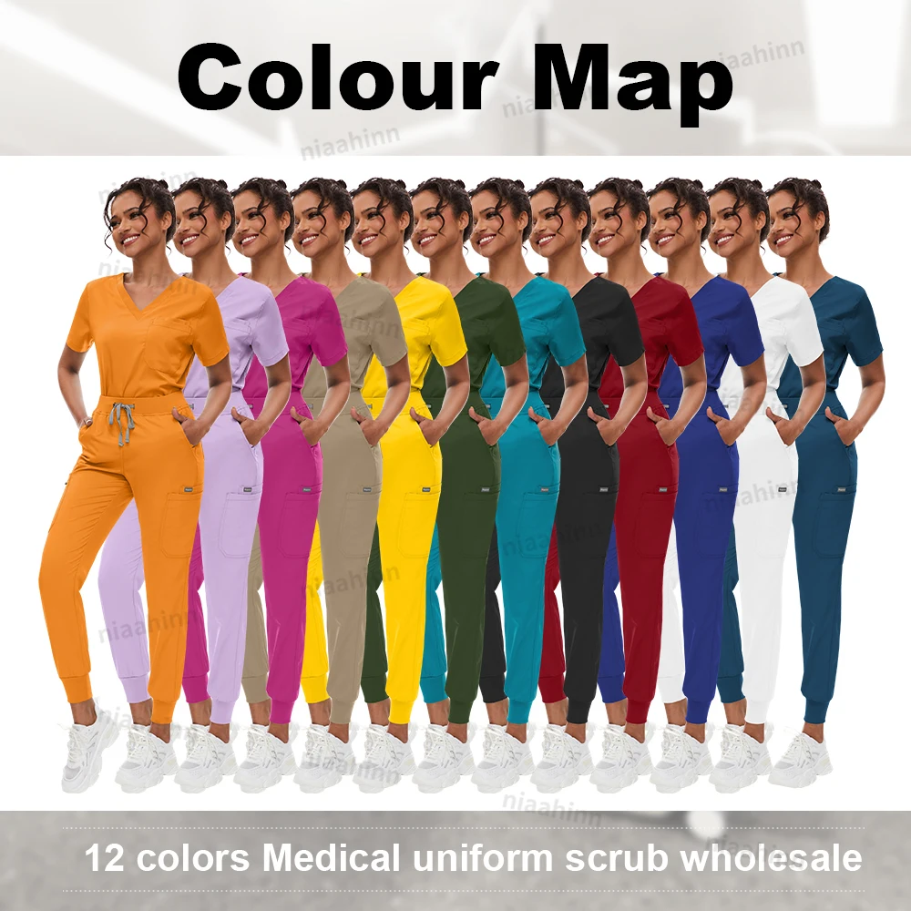 Uniformi chirurgiche donna uomo Scrub accessori ospedalieri medico infermiere uniforme da lavoro Scrub di alta qualità abbigliamento da lavoro infermieristico all'ingrosso