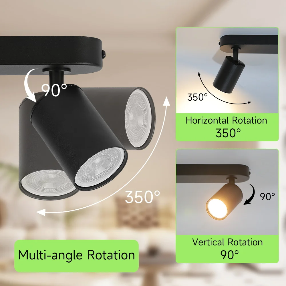 Ceiling Lamp LED Shop Chandelier Bedroom Corridor Track Spot Light for GU10 Bulb Replacement Lustre Home and Decor LED Pendant