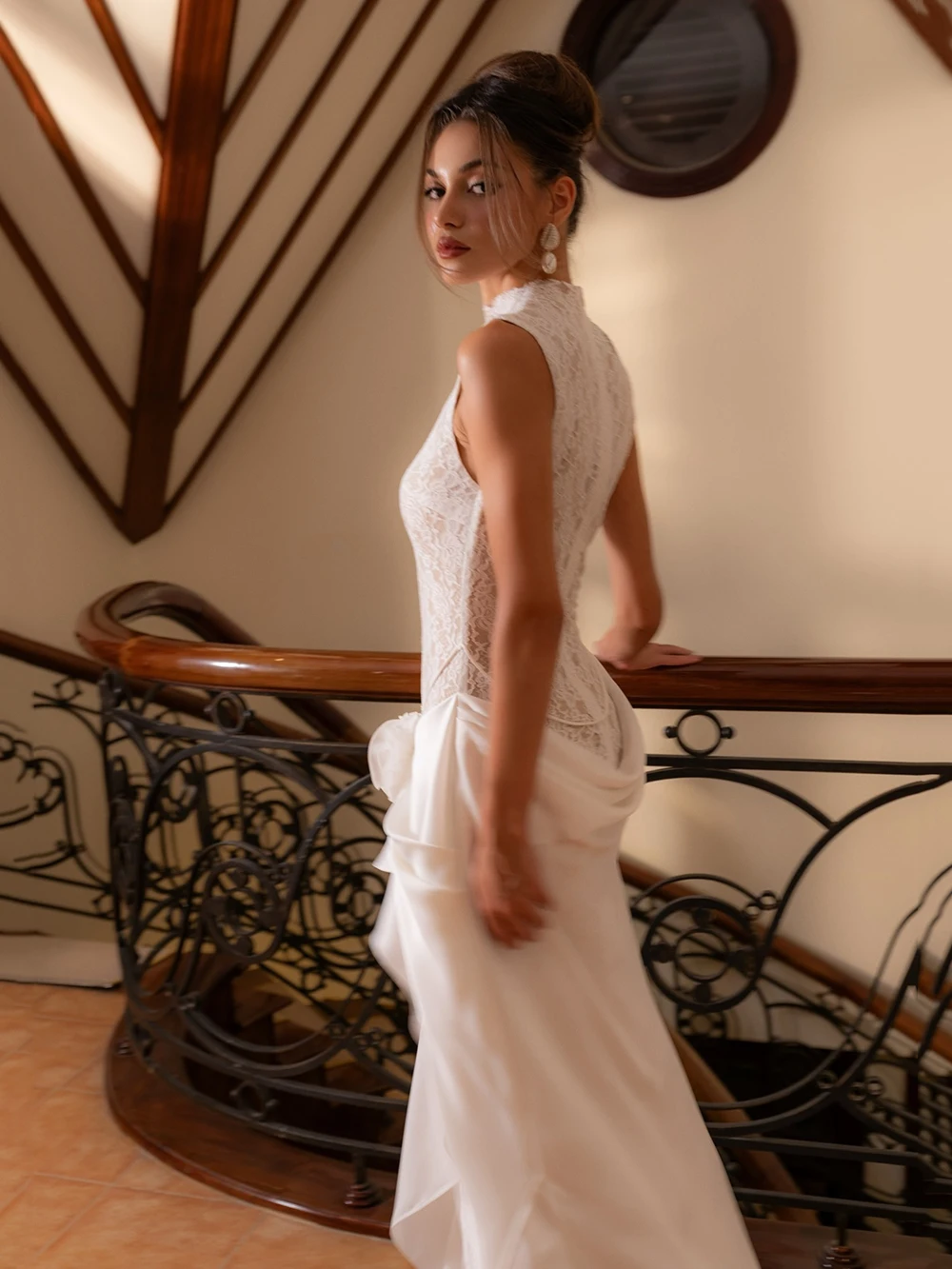 New Floral Skirt Lace Dress European Women's Evening Gown Sleeveless Long Dress Sexy Banquet