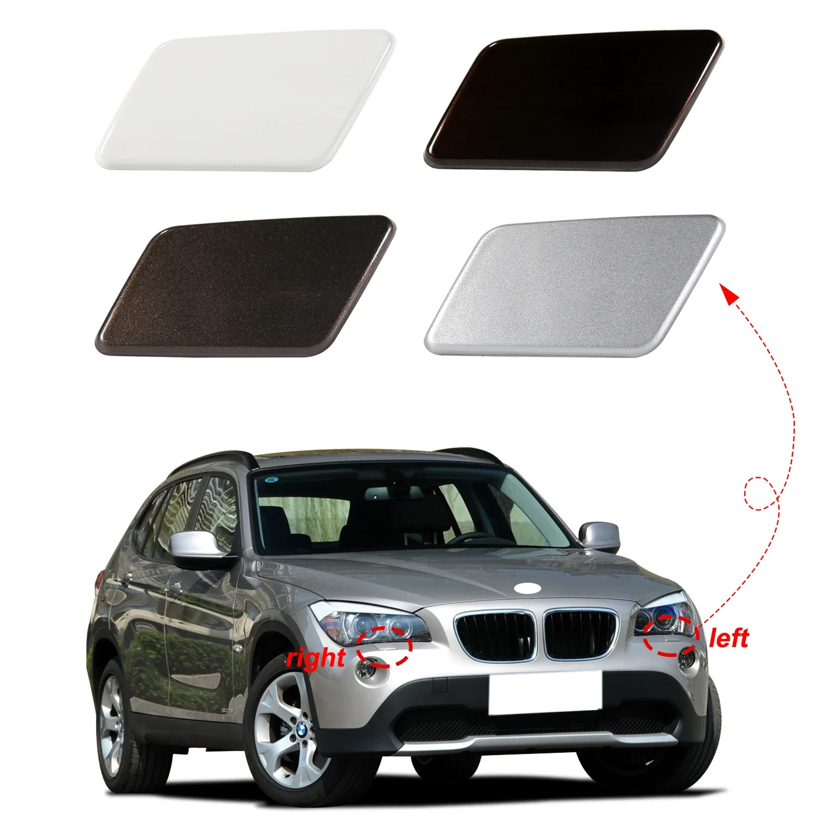 

Pop Front Bumper Headlight Washer Cover Cap For BMW X1 E84 2009 2010 2011 2012 51112993586 51112993585