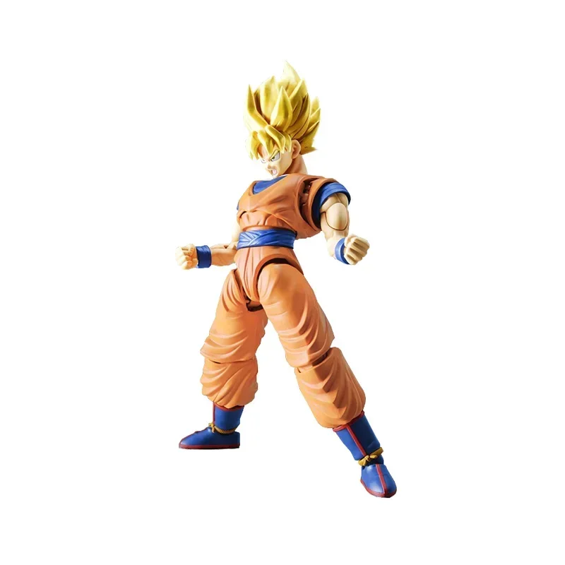 W magazynie Bandai Dragon Ball Super Saiyan Goku rysunek-wzrost standardowy Anime figurka montaż Model lalka zabawka dla dzieci prezent świąteczny