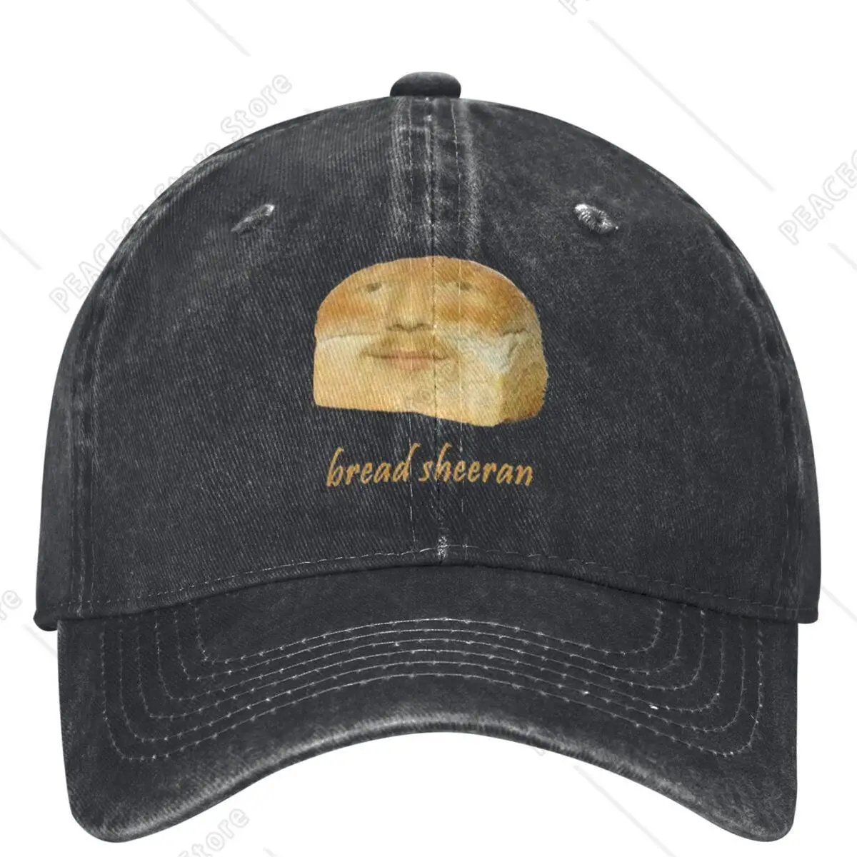 

Bread Funny Meme Washed Baseball Cap Casual Trucker Hat Unisex Men Outdoor Gym Sunshade Snapback Cap