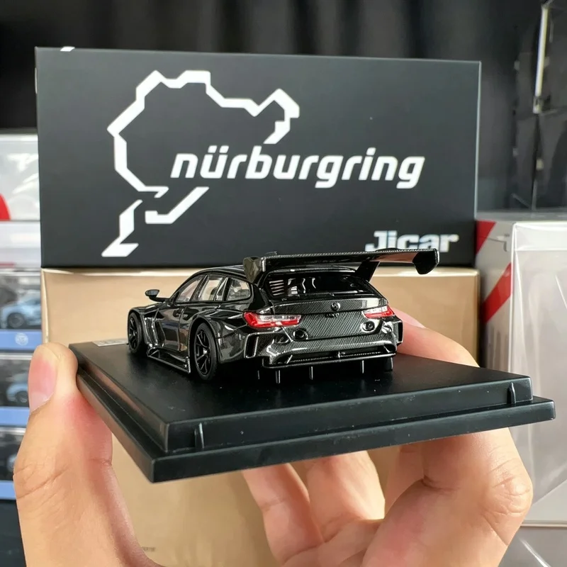 JiCar 1/64 BMW M3 touring 24H Black Carbon Fiber Diecast Car Model Alloy Simulation Collection Toy Gift For Boys#peetyeee view 5