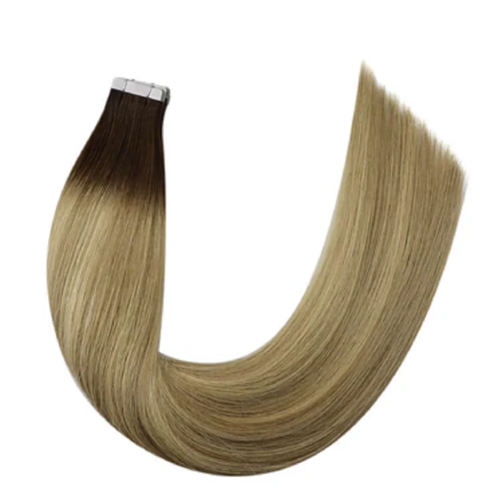 Youngsee-extensões de cabelo humano para mulheres, fita virgem no cabelo, reto sedoso, 100% real, 14-24in, 12 meses, 50G