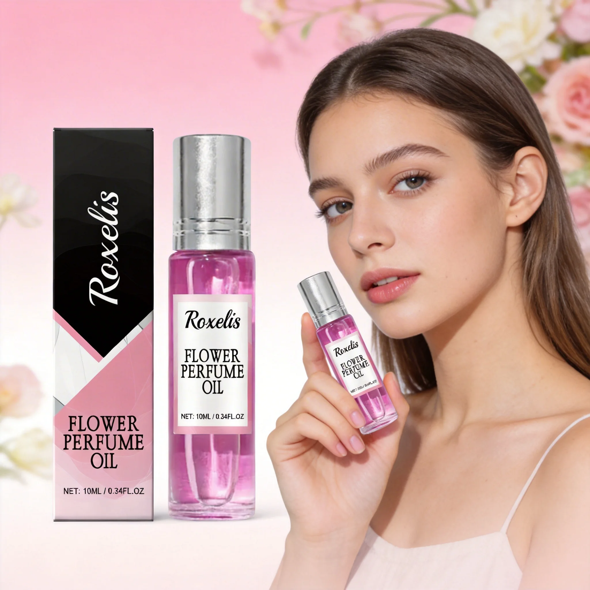 

Парфюм ROXELIS 10 мл, цветочный аромат, портативный роликовый флакон, стойкий, элегантный цветочный аромат, свежий аромат роз, для женщин, для свиданий и повседневного использования.