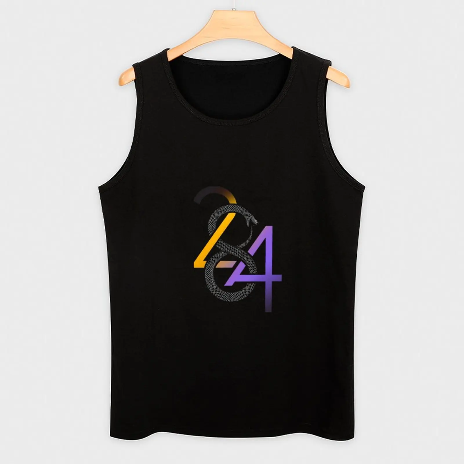 Camiseta sin mangas de gimnasio para hombre, camisa de fitness, Mamba negra